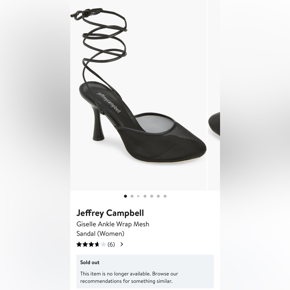 Jeffrey campbell ankle wrap mesh heel